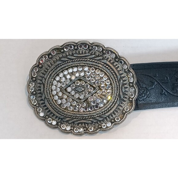 Vintage Express S Leather Black Belt With Beautiful Buckle main image 4